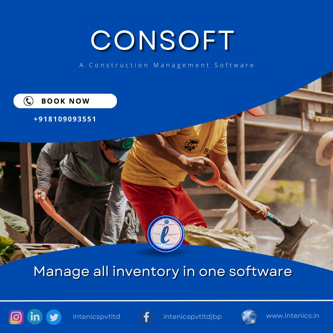 intenicspvtltd's tweet image. Effortlessly stay on top of your inventory with our powerful management system"
Feel Free To Contact us on +918109093551
#consoft
#builerssoftware
#developersoftware
#contractorsoftware
#managementsoftware
#ConstructionSoftware
#BuildingManagement
#ConstructionTech
