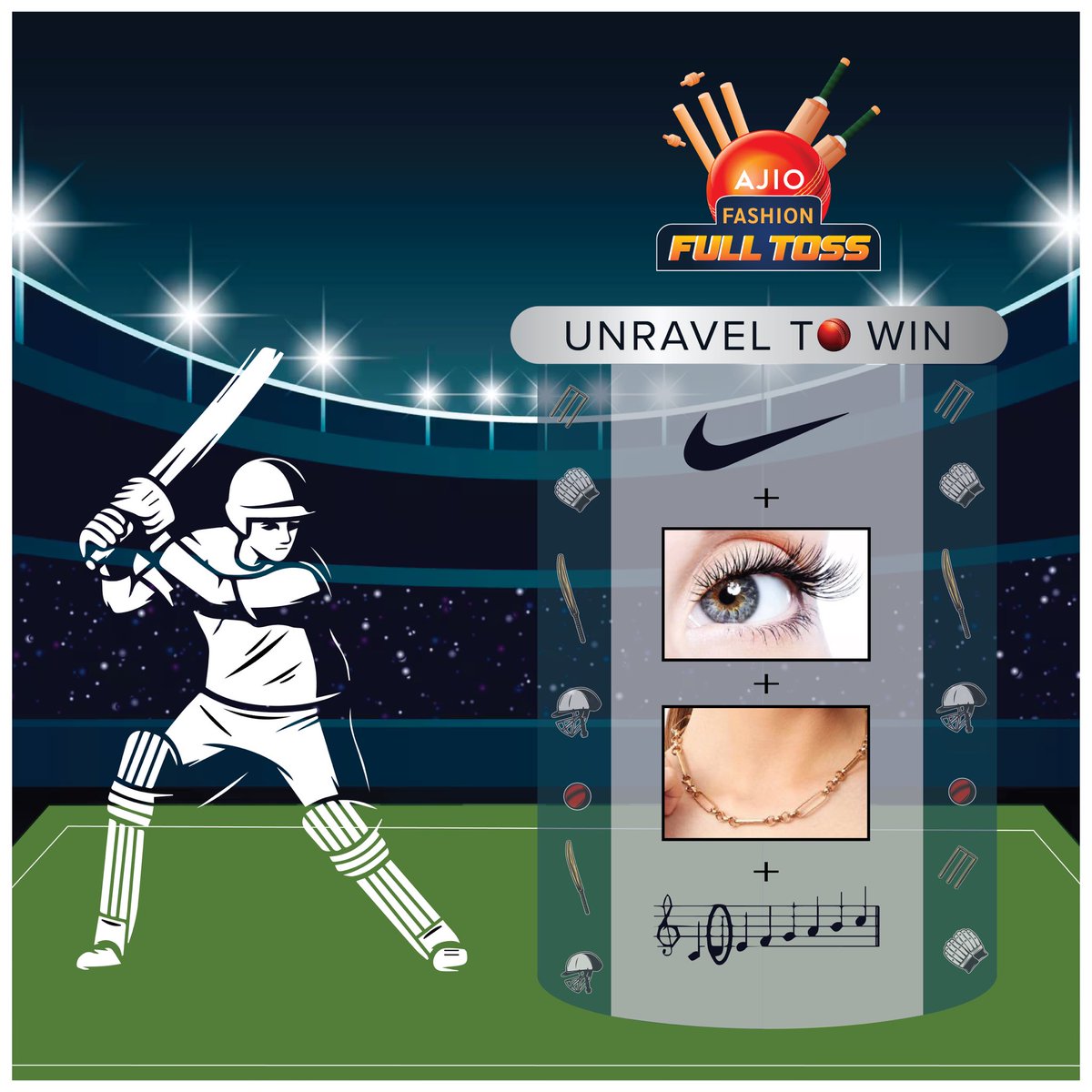 🏏It's the season of sixes and surprises, &amp; we've got one for you! 🤩Take on our #AJIOFashionFullToss challenge that's bound to stump you! 🤔
Guess the brand correctly &amp; win a smashing ₹5000 AJIO gift voucher!💰 
Step up to the crease &amp; take a swing at this! 🏏🤞