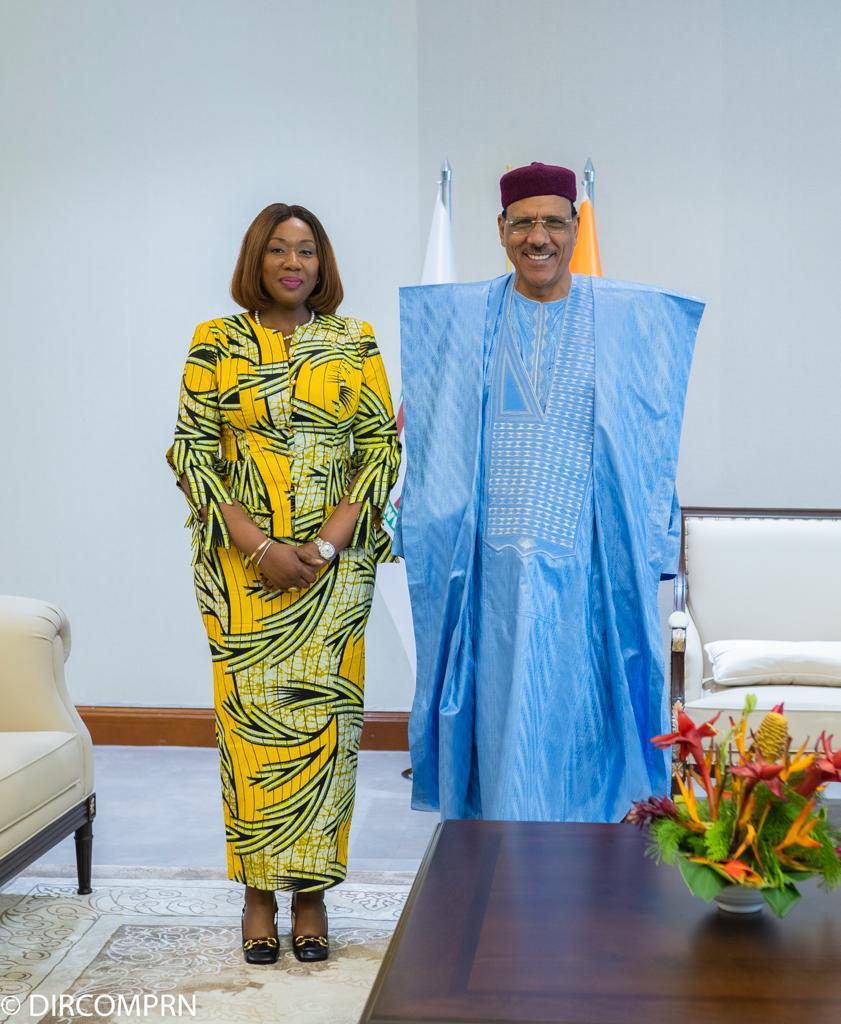 Visite de courtoisie ce 05 avril 2023 à S.E.M. Mohamed Bazoum, Président de la Rep. du Niger. Une belle opportunité pour faire le point sur le fonctionnement du Centre national d'alerte précoce ainsi que sur les interventions au Niger du Fond de stabilisation de la CEDEAO - FRSD.