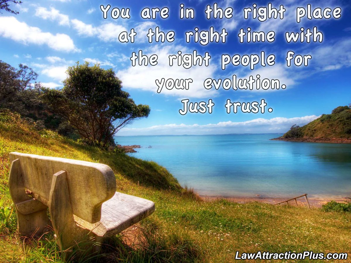 LawAttractionPl's tweet image. 🙌 You are in the right place at the right time with the right people for your evolution. Just trust. 🌱
🌟Trust the journey!🌟 You're exactly where you need to be with the right people for your growth. 
#TrustTheProcess #PersonalGrowth #RightTime #RightPlace #LawAttractionPlus