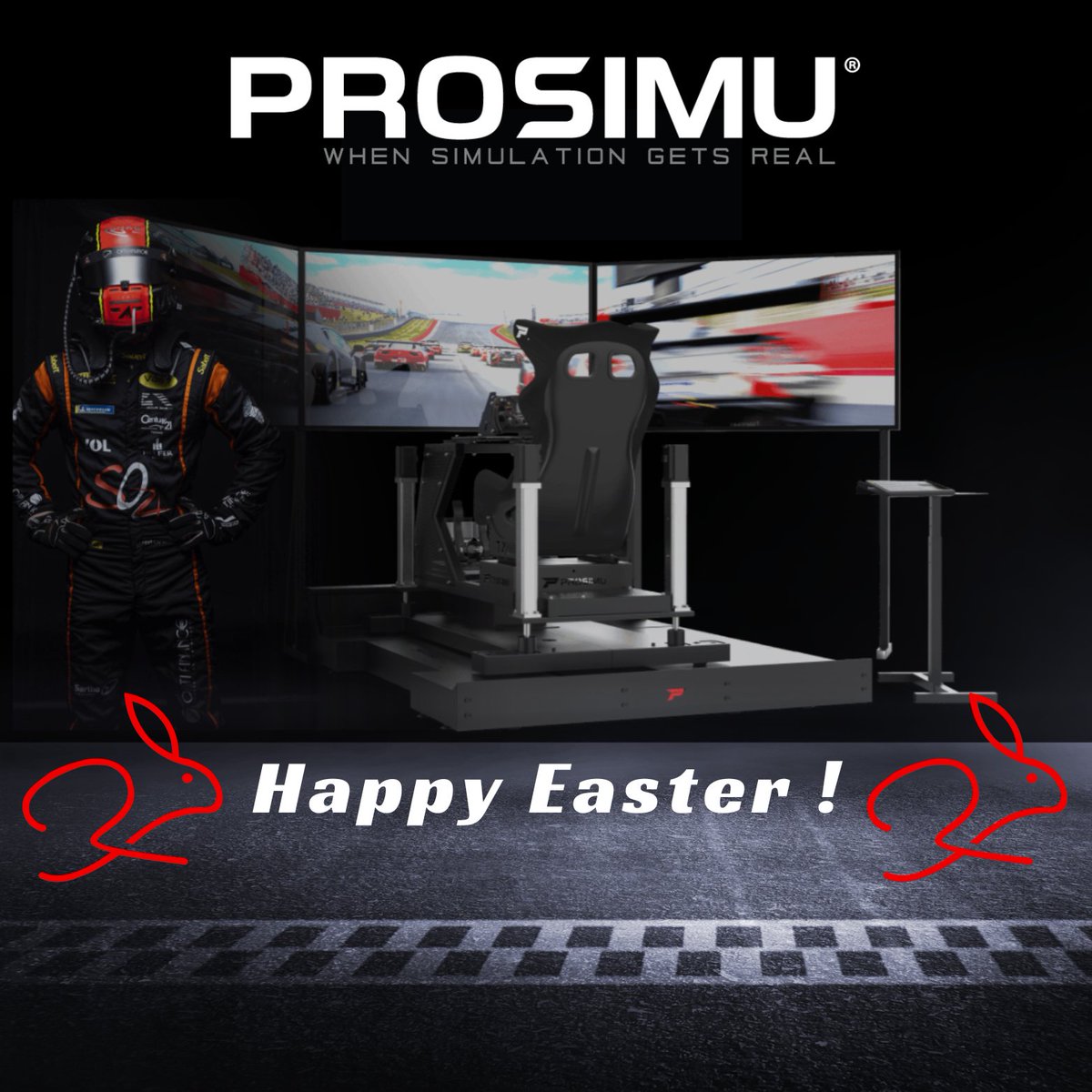 ProSimu's tweet image. 🇺🇸 Happy Easter.

Try to find the eggs 🥚 this week-end ! 🙂

🇫🇷
Essayez de trouver les œufs 🥚 ce week-end ! 🙂

#prosimu #motion #simulator #T7Pro #simracing #highend #simulator #simracinghardware #simracingrigs #directdrive #gaming #gamingsetup #gaminghardware #race
