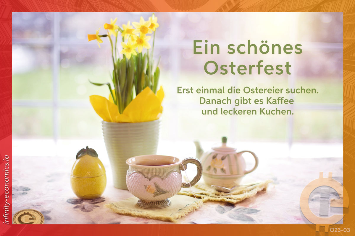 ieCommunity's tweet image. Ein schönes Osterfest an alle Christen und ein schöner Ostertag an alle Menschen in dieser Welt!

#Ostern #InfinityEconomics #Blockchain #NativeBlockchain