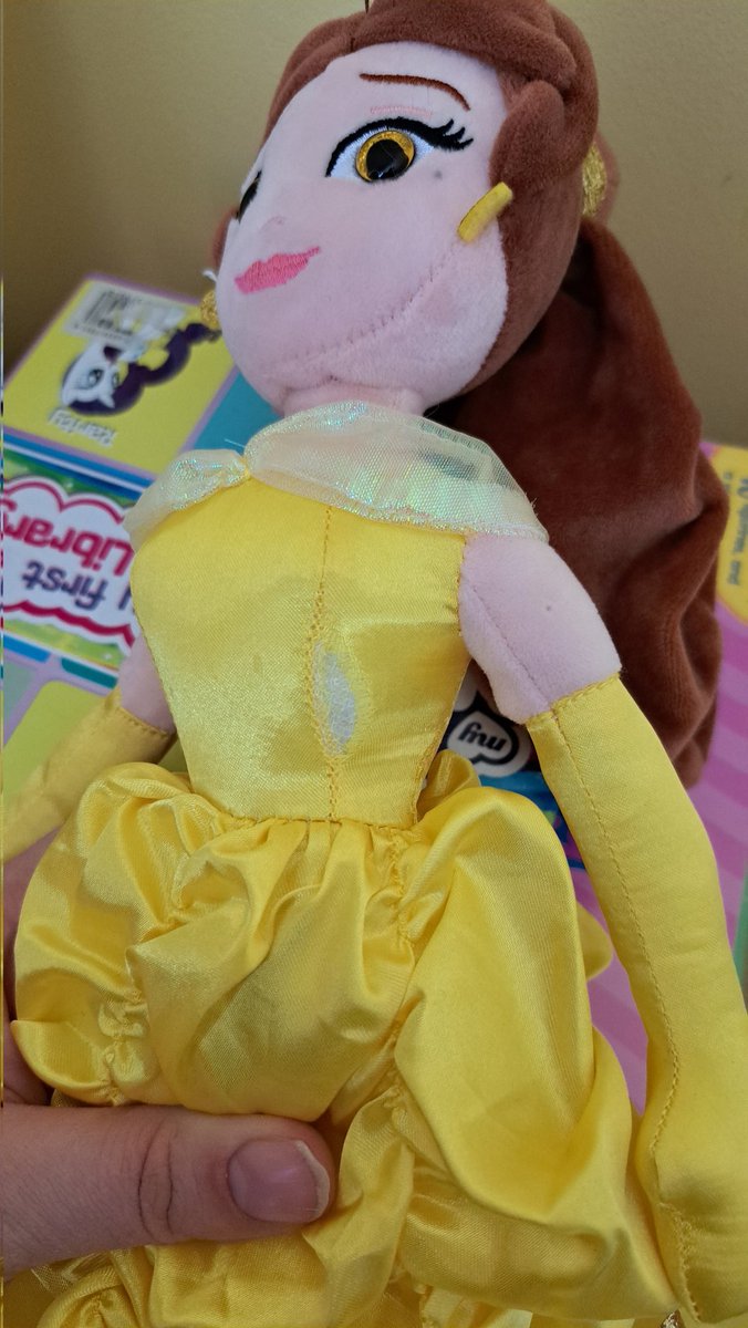 Ginaatonic's tweet photo. @HamleysOfficial we bought Belle on Thursday and she's already falling apart at the seams 😥. We're back in Yorkshire so returning her to store would be very expensive trip! Is there any thing that can be done? https://t.co/h6B2TIFjm1