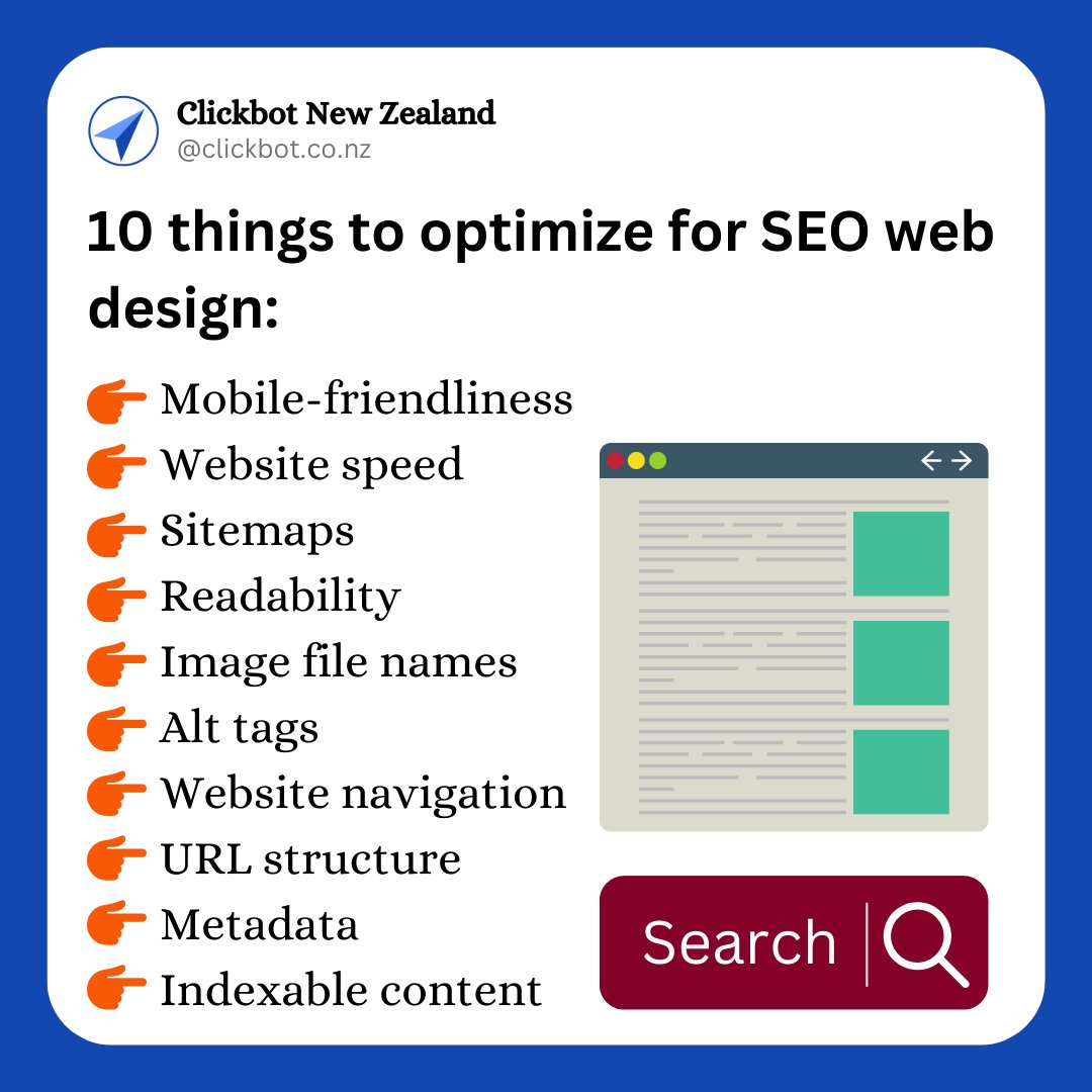 clickbotnz's tweet photo. If your business website is not ranking in search engine results, how do customers find your website? 🤗 😍 

We at Clickbot, can help you to optimize your website for search engine friendly.  

Contact Us: +64 98893636
info@clickbot.co.nz

#seocompany  #websitedesign https://t.co/xufZLaNGeA