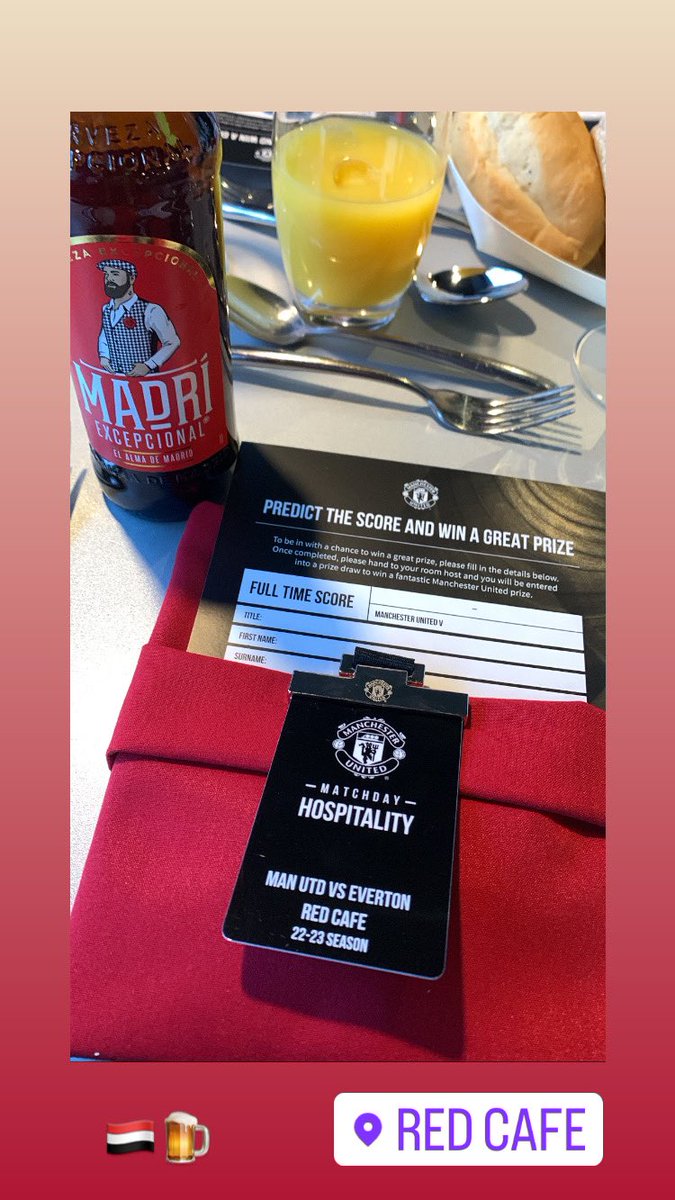 🎶 To Old Trafford To See YaNited 🎶 🇾🇪⚽️ #RedCafe #Hospitality #TheatreOfDreams