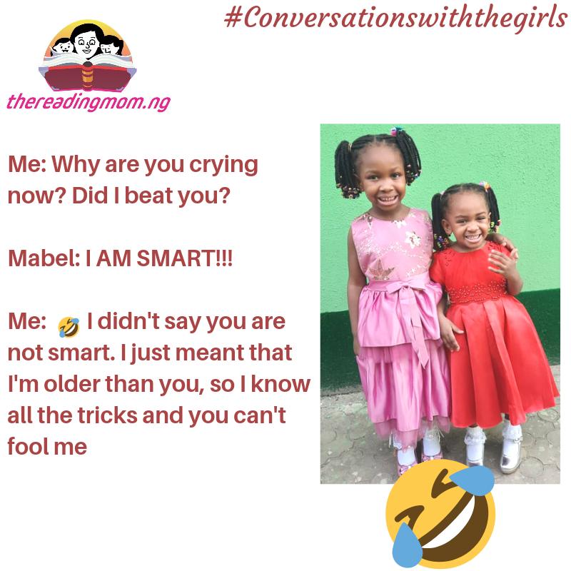 My baby is smart oh🤣

#thereadingmom #conversationswiththegirls #AnnaandMabel #thingsAnnasays #thingsMabelsays  #parenting #parenting fun #kidsaythedarnestthings #funnychild #funnykids #funnychildren #childrenofinstagram #kidsofinstagram #smartgirls