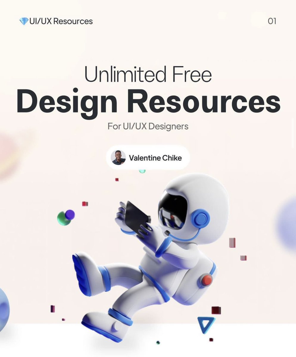 Nelsonyolemi1's tweet image. Hello Designers ❤️, 
Today I'm sharing with you an exclusive lists of Unlimited Free Design Resources For UIUX Designers projects.
Your retweets are highly appreciated ❤️👏
Thread 🧵