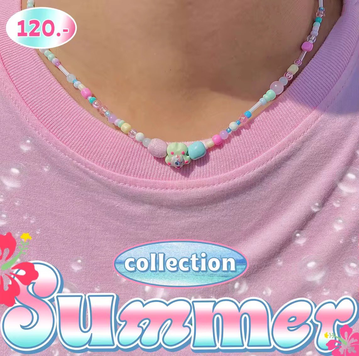 hiamericano's tweet image. กำลังหาของขวัญที่ไม่ซ้ำใครพอดี แล้วเจอสร้อยคอคอสตอมเอง สีน่ารักด้วย 🫐🎀🍡💭🧁