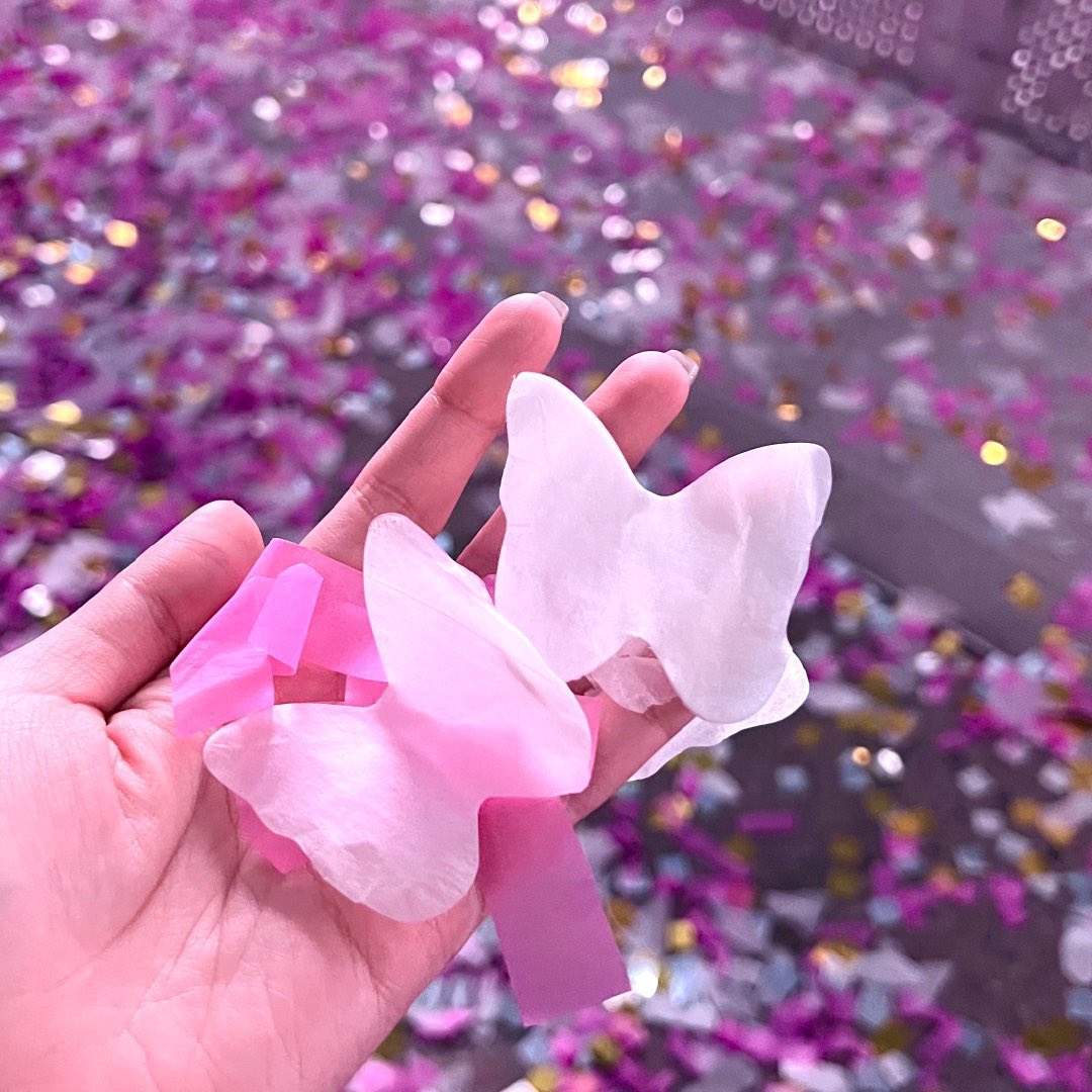 BAEK0FF's tweet photo. The details for the confetti omg butterflyyyy https://t.co/ZWJBVKigKW