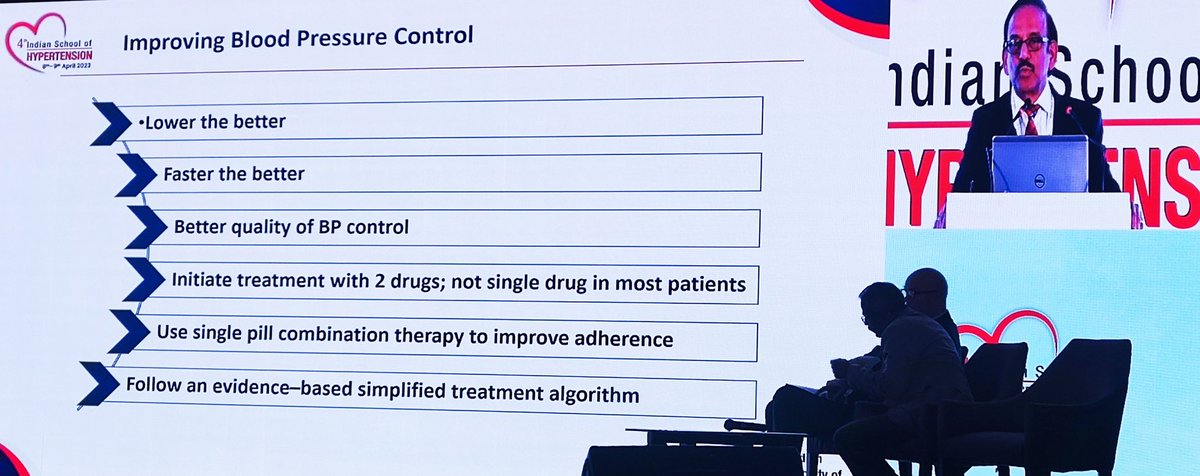 IndianSocHTN's tweet photo. Dr Narasingan highlighted steps to improve BP control in Indian patients, with emphasis on using #EvidenceBasedTreatment and algorithms.
Hope this benefits many treating doctors when choosing the drugs for HTN patients. https://t.co/PQJ4L0INGK