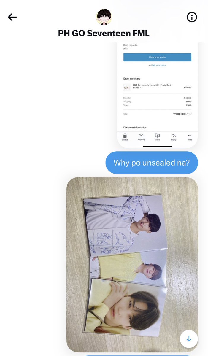 Hi moots! For your next PH GOs iwasan niyo na umorder kay @.AichiTheLight2 sobrang hassle guys. Yung order kong trading cards last August 2022 pa, kakareceive ko lang 3/31 and mali pa ☹️ I had to send back the item. Imagine ung abala sakin jusq. Ang unresponsive din.