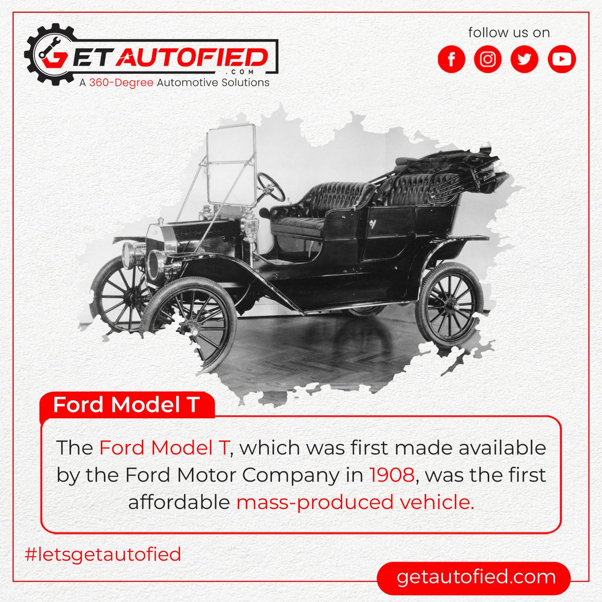getautofied's tweet photo. Ford Model T - A Revotionary Vehicl

Visit our page: https://t.co/MndvWhRdeB 

#getautofied #automobile #letsgetautofied #automobilesolution #FordModelT #henryford #TinLizzie #firstlowcofirstlowcostvehicle #vehicle #car #massproduction #america #affordable #FordMotorCompany #1908 https://t.co/PlOi20mcSU