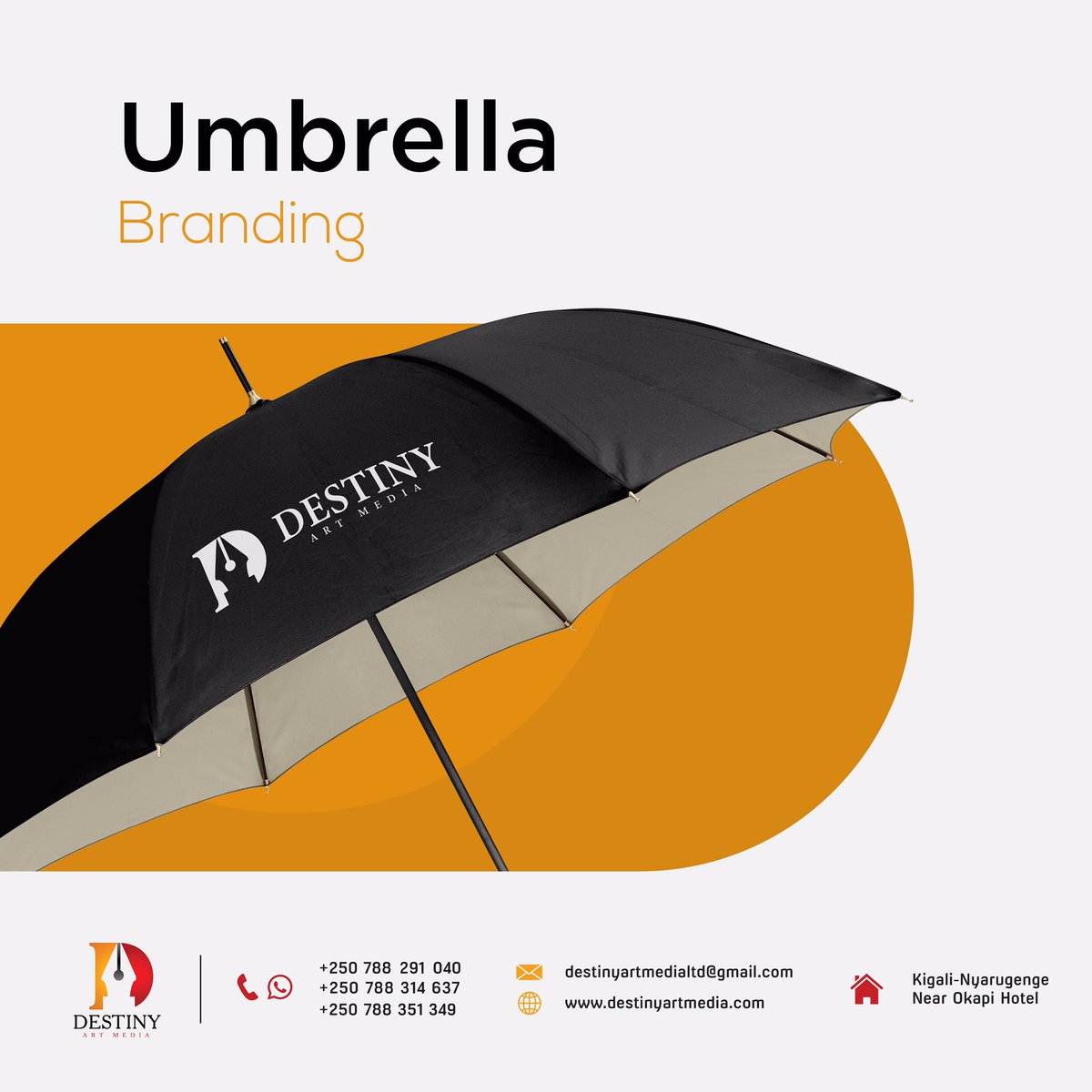 Branded umbrella @SanlamInvest @MilleCollines @Marriott @kigaliserena @Radiotv10rwanda @FourSeasons @KISSFM_es #RWA #KigaliConventionCentre #Kigali