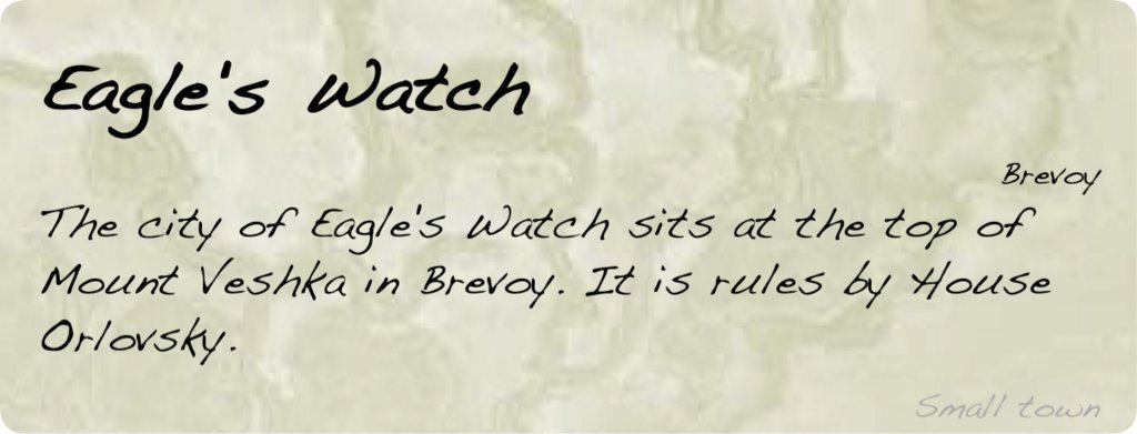 GolarionToday's tweet photo. Eagle's Watch, Brevoy
https://t.co/DFBY7XKYyI 
#EaglesWatch #Brevoy #MountVeshka #Orlovsky https://t.co/uARSFQgOEZ