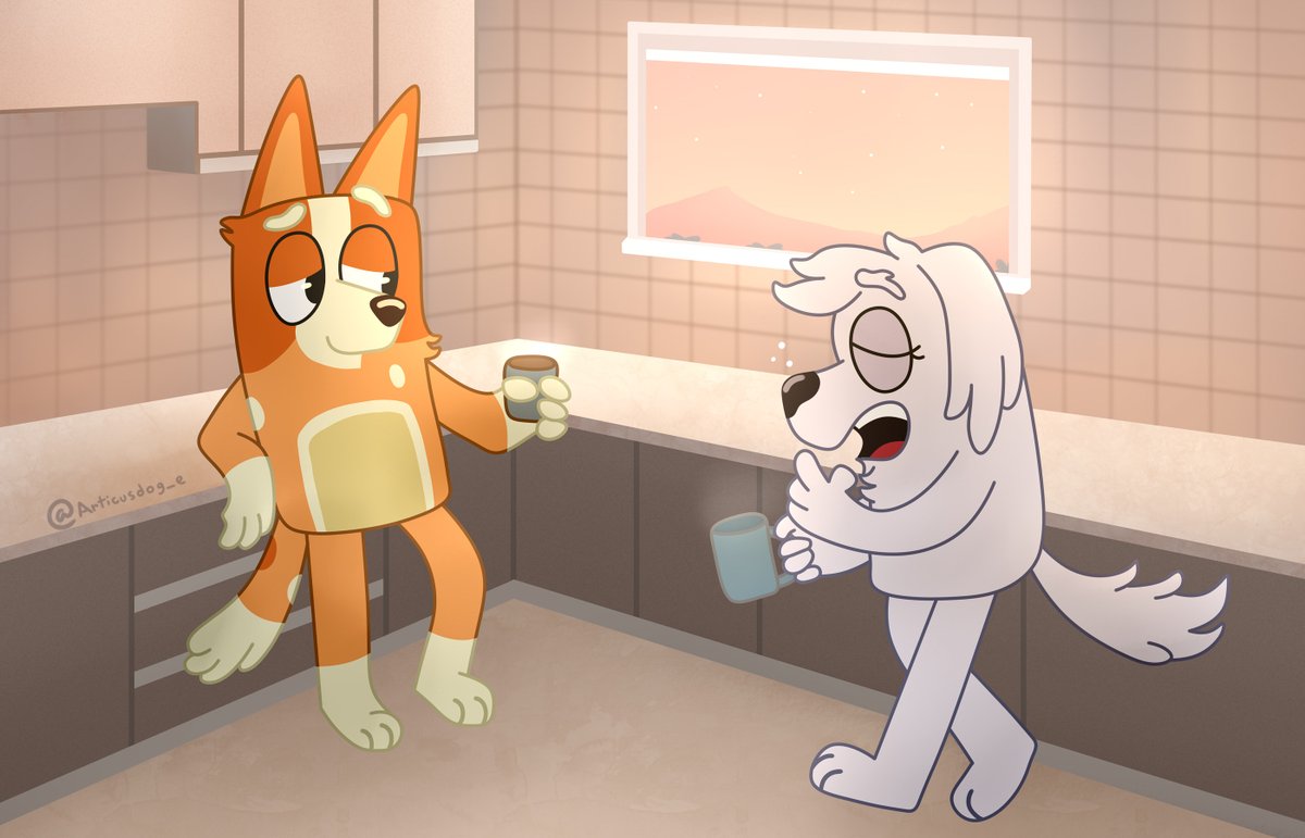 Articusdog_e's tweet photo. Bingo and Lila #blueyfanart #Bluey https://t.co/mBxQxYo91f