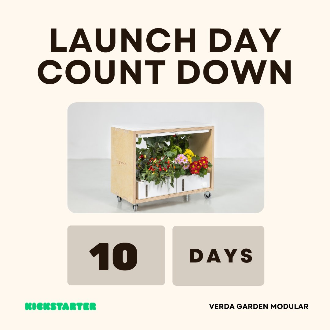 Get ready, everyone! 😎🔥🔥🔥We're excited to announce that our Kickstarter <a href="/kickstarter/">Kickstarter</a>  campaign for Verda garden Modular is launching in just 10 days! ❤❤❤🥬
Join us in revolutionizing the way we grow and consume our food. 🚀 #Kickstarter #indoorgarden #hydroponics