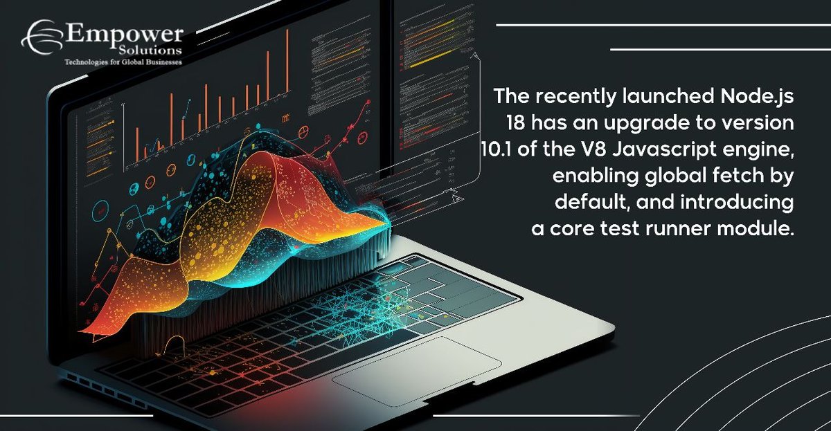 empowersol96's tweet image. Exciting news for Node.js developers! 🚀🎉 Node.js 18 comes with upgraded V8 Javascript engine version 10.1 and a core test runner module, making global fetch available by default. 🔍⚙️ #Nodejs18 #V8JavascriptEngine #GlobalFetch #TestRunnerModule #NodejsDevelopers #WebDevelopment