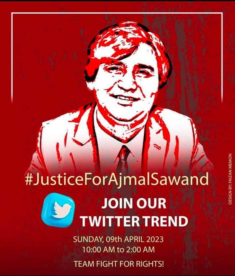 ZahoorSb's tweet photo. Hello friends
Kindly join tomorrow
Time: 10 AM
#JusticeForAjmalSawand https://t.co/W6UZMYtVKy
