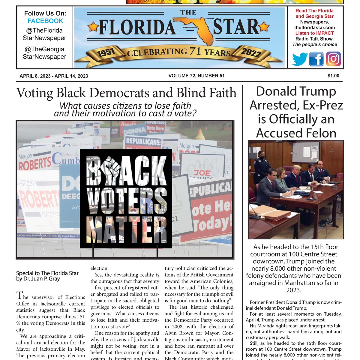 April 8, 2023 issue of The Florida/ Georgia Star Newspaper. Subscribe to The Florida/ Georgia Star Newspaper today.
#blackmedia #news #thefloridastar #thegeorgiastar

thefloridastar.com/pageview/viewe…