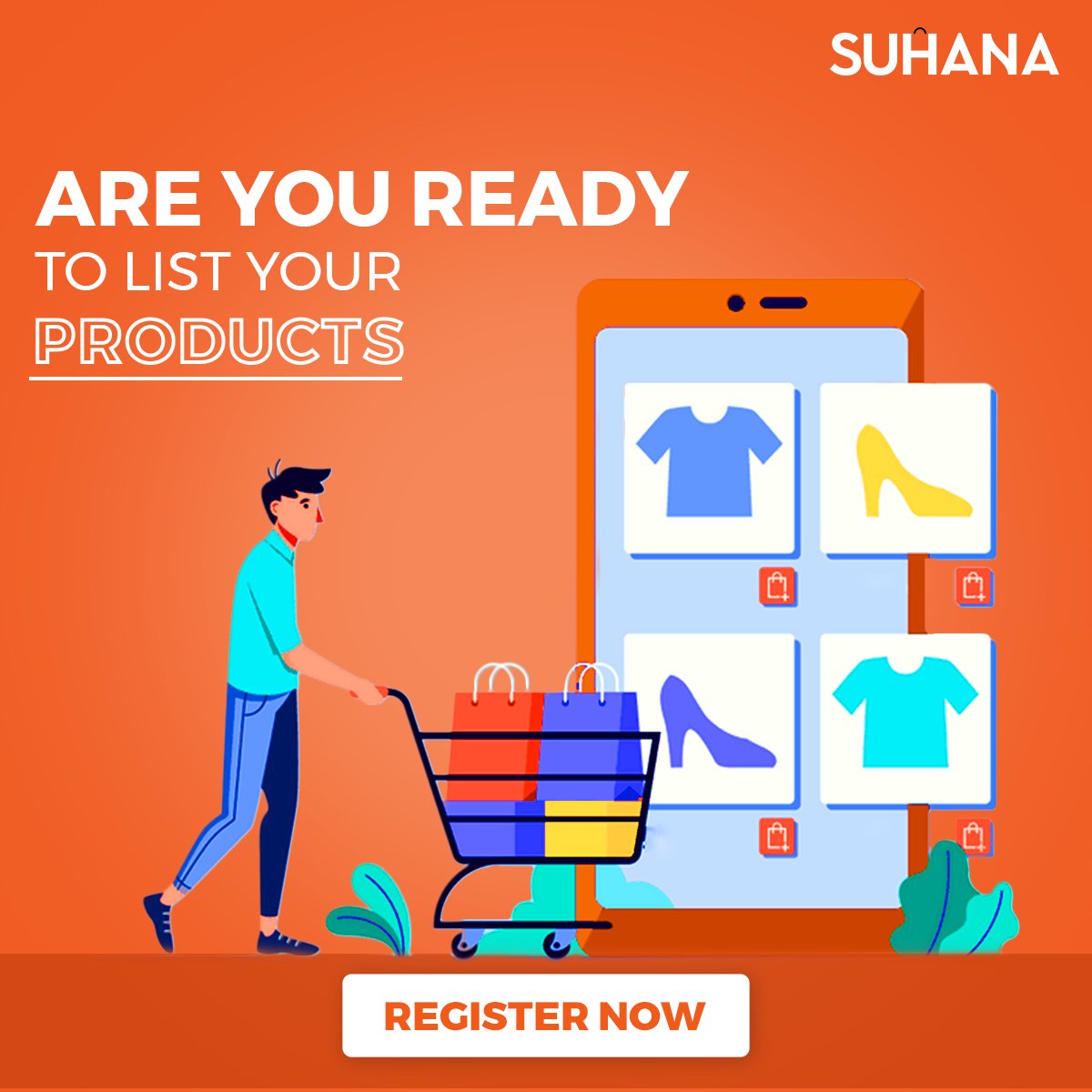 Ready to showcase your products to the world? Our e-commerce platform, Suhana Shop is the perfect place to start! List your products today to start selling online.  

Register Now: suhanashop.com/sellers/regist…

#SuhanaShop #SellWithSuhana #onlineselling #ecommerce #productlisting