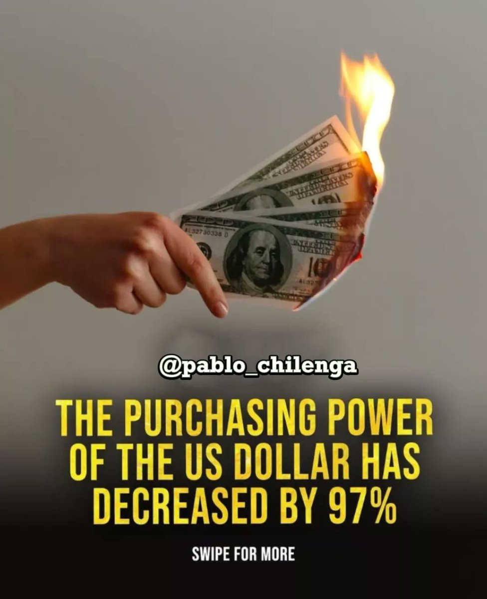 chilenga_pablo's tweet photo. The purchasing power of the US dollar has decreased by 97% in the last century? That means what cost $1 in 1920 costs $13 now. How does this affect your personal finances? Let's talk about the impact of economic trends on our daily lives. #purchasingpower #USD #economy https://t.co/JkwuXxfi7n