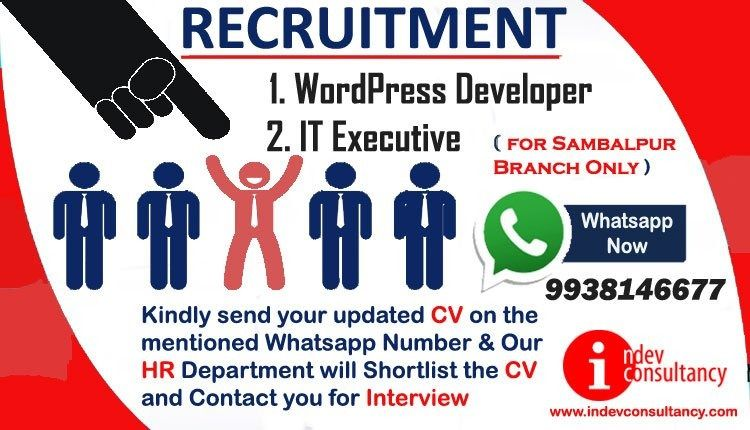 RiyaSen19799524's tweet photo. Sambalpur: Recruitment for the post of “WordPress Developer & IT Executive” at Indev Sambalpur Branch
#recruitment #wordpress #developer #jobalert #jobopportunities2023 # #jobopportunities #itexecutive https://t.co/C8BSF3H9nC