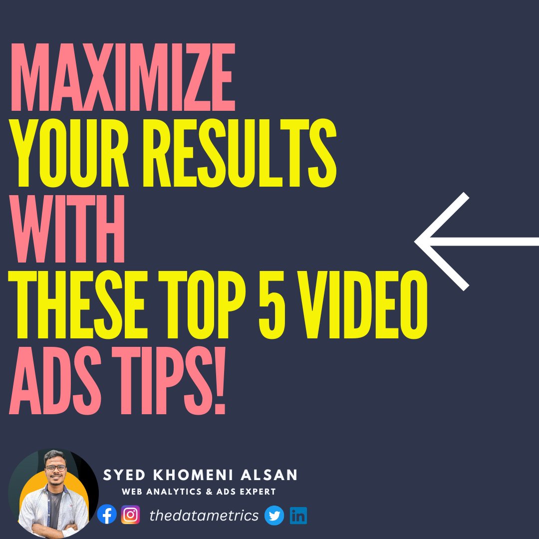 thedatametrics's tweet image. 🎥🔥Maximize your results with these top 5 Video Ads tips!🔥
  
#VideoAdsTips #GrabAttention #Storytelling #analytics #video #ads #facebookads