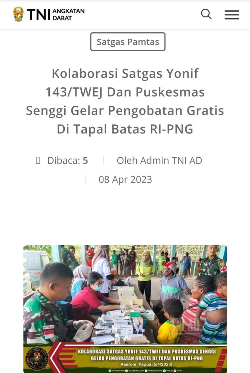 Khoerulumm's tweet photo. untuk hal ini masyarakat Kampung Molof hingga menjelang petang kegiatan sosial ini baru selesai menyambut para Satgas Yonif 143/TWEJ dan  tim dari Puskesmas Senggi.

@Ngopibareng_DAR

Angkatan Darat Di Hati Rakyat
Kasad Dudung Abdurachman https://t.co/duTGXn5v38