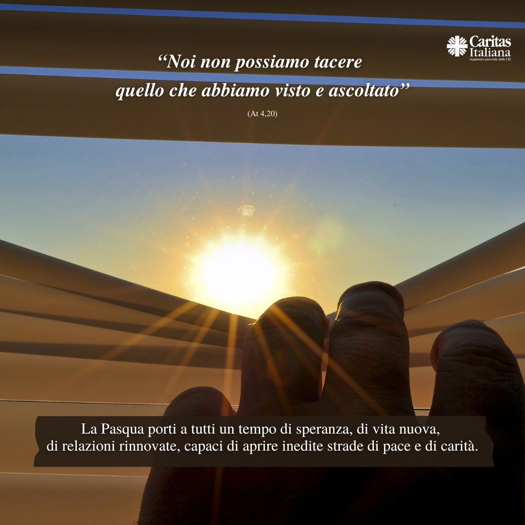 La Pasqua porti a tutti un tempo di speranza.