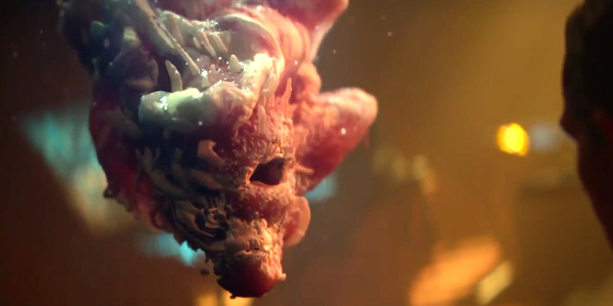 We had an in-house name for Vadic's handler. It was Goo Face. Imaginative, I know. And along with the new Changeling FX, we had terminology for the look. We called it pizza sauce and cheese. "More sauce." "Less sauce, more cheese." Super duper technical. #VFX #StarTrekPicard