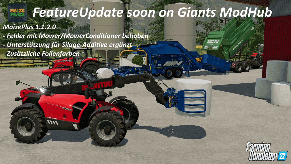 FarmingAgency's tweet image. #FarmingSimulator22
#MaizePlus
#MaizeballenPressen
#MasterOfBales
#EssenIstLiebe

Freut Euch auf ein paar kleine features und bugfixes die Dank unserem Braeven und Achimobil kurz nach Ostern den Weg zu Euch finden.

farming-simulator.com/dlc-detail.php…