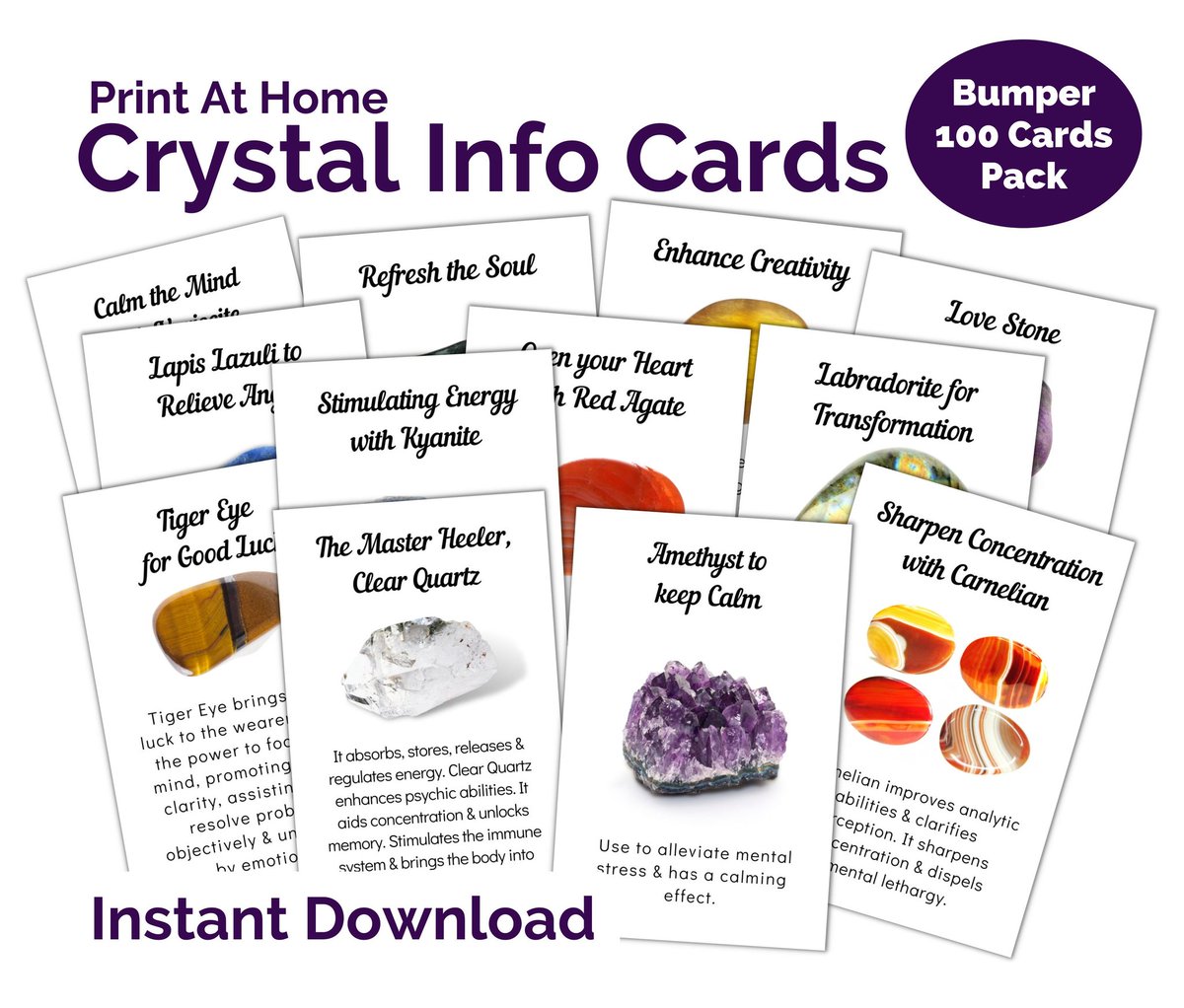 designmypost's tweet photo. These are perfect for anyone selling crystals or crystal jewellery or anyone looking to learn about crystals. Can be added to your products or your journal! Available from our Etsy store. 
 #etsy #crystalcheatsheet #crystalcards #crystalproperties https://t.co/yK1SCl6tPA https://t.co/OF7waCU0SV