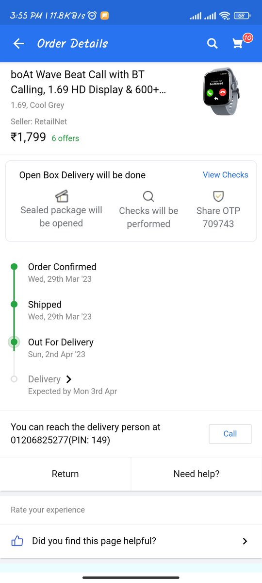 Deepesh2223's tweet photo. @flipkartsupport I want return but return  option show error https://t.co/PROKmLDTha