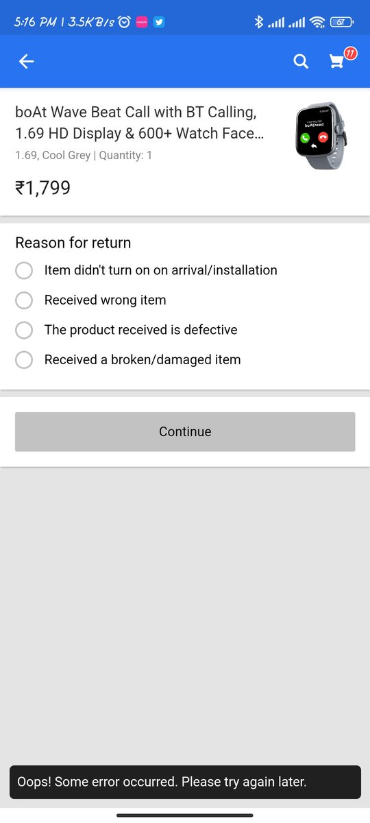 Deepesh2223's tweet photo. @flipkartsupport I want return but return  option show error https://t.co/PROKmLDTha