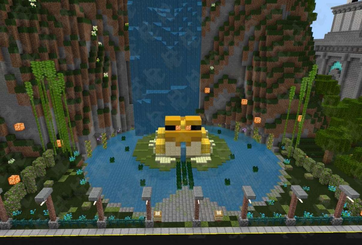 HalfMoonCayMC's tweet photo. Just a frog doing frog things! Ribbit 🐸#Minecraft #HalfMoonCayMC #Minecraftbuilds https://t.co/qZS4BHSSDX