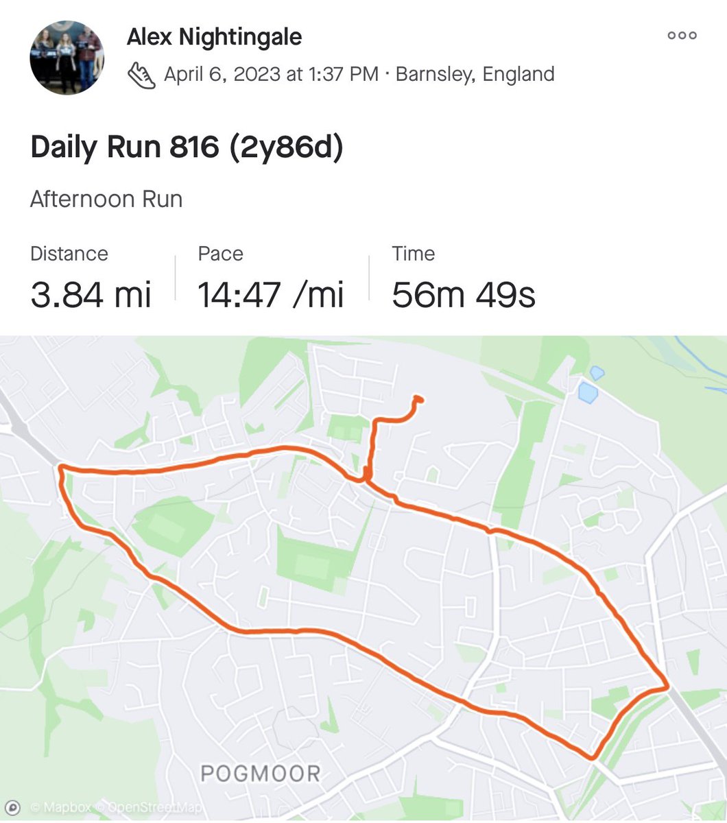 WMount's tweet photo. Mr Nightingale has clocked up 28 miles for the Gritcliffe Challenge this week already. Not bad to say he’s got a newborn… We hope Finley has made it out with you too (start them young)! #TrekForTemplar @WmsHouse https://t.co/S406HU2CYO