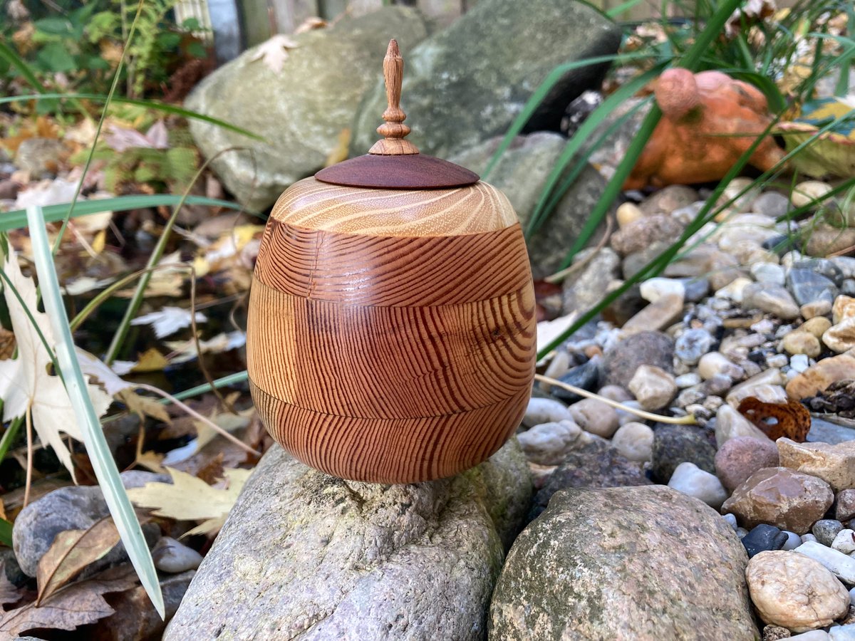 BergwerkD's tweet photo. small box made of scrapwood and offcuts from the workshop with a linseed finish

diameter: 3,1inch
high: 4,5inch

#wood #woodworking #woodwork #woodworker #woodart #wooddesign #woodlathework #woodlatheworker #holz #holzdeko #holzdesign #drechseln #drechsler #hamburg #germany https://t.co/t7tL7afkSE