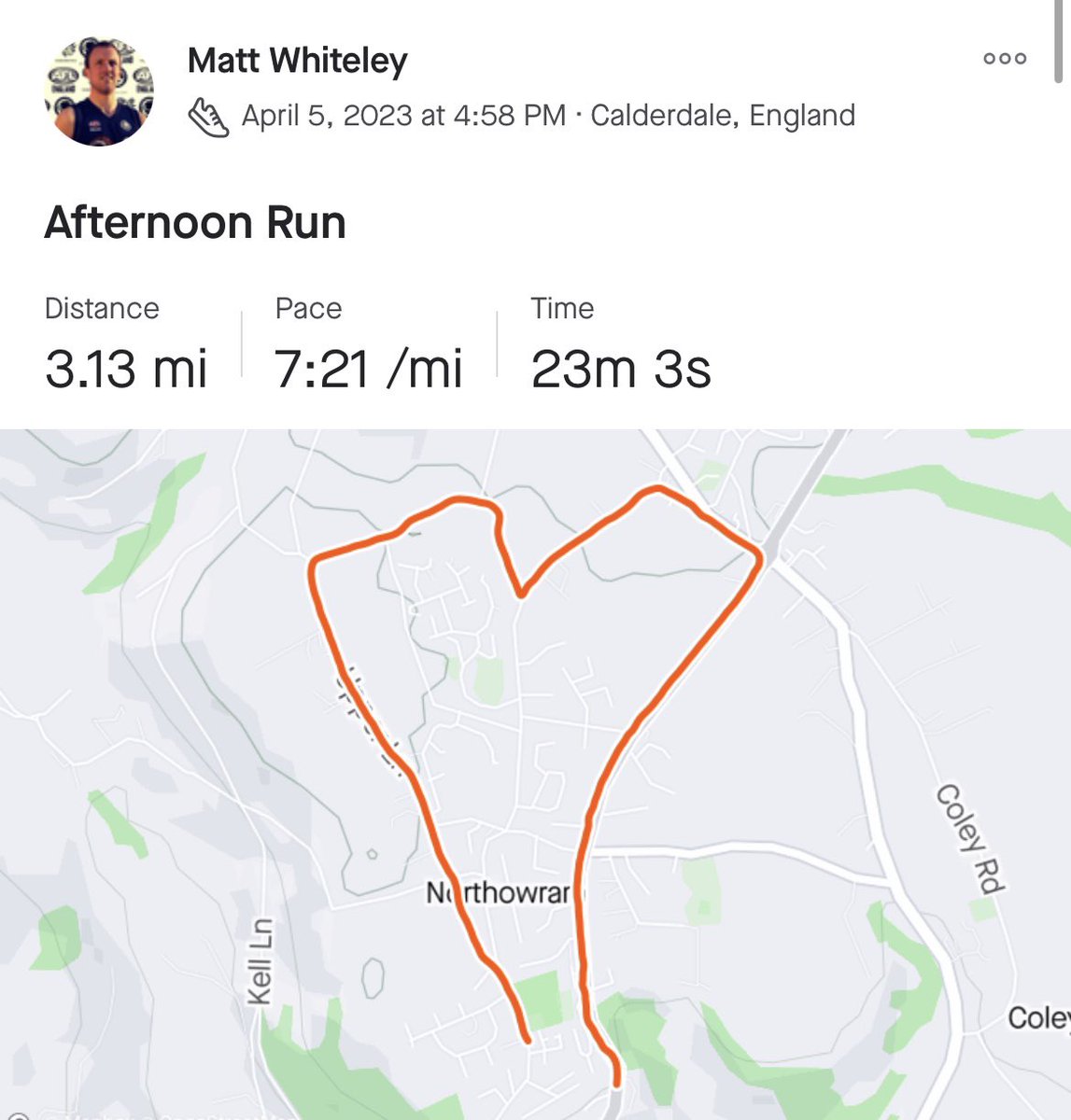 Mr Whiteley always running for speed! Some fast runs from him this week for the Gritcliffe Challenge <a href="/WmsHouse/">WMSHouse</a> #TrekForTemplar