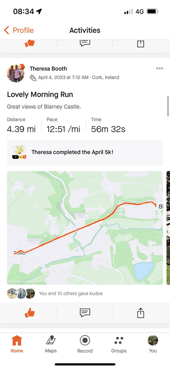 <a href="/TheresaB_Coach/">Theresa Booth</a> clocking up some impressive miles whilst in Ireland spending time with her newborn granddaughter 😍😍 20 miles already in the bag for the Gritcliffe Challenge <a href="/WmsHouse/">WMSHouse</a>