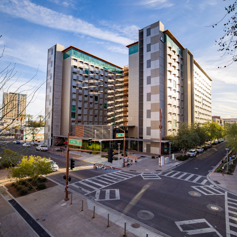 ASU's tweet photo. Join us as we honor the beginnings of the ASU Downtown Phoenix campus as Taylor Place officially becomes #GordonCommons.
Without then-Mayor Phil Gordon’s support, the thriving downtown Phoenix that #SunDevils know and love would not be where it is today.
RSVP: