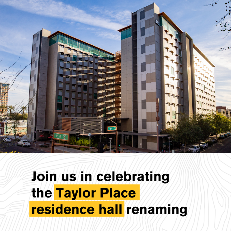 ASU's tweet photo. Join us as we honor the beginnings of the ASU Downtown Phoenix campus as Taylor Place officially becomes #GordonCommons.
Without then-Mayor Phil Gordon’s support, the thriving downtown Phoenix that #SunDevils know and love would not be where it is today.
RSVP: