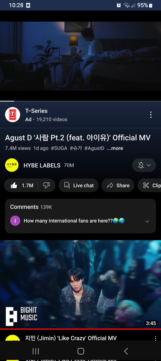 Baniin_13's tweet photo. It gives new life to my heart and wings to my dreams and my thought  🥺❤️‍🩹
@BTS_twt

I'm listening to #People_Pt2 by #AgustD (@BTS_twt) with #IU (@_IUofficial ) As My Trending Song Choice https://t.co/xmxAFVcspM