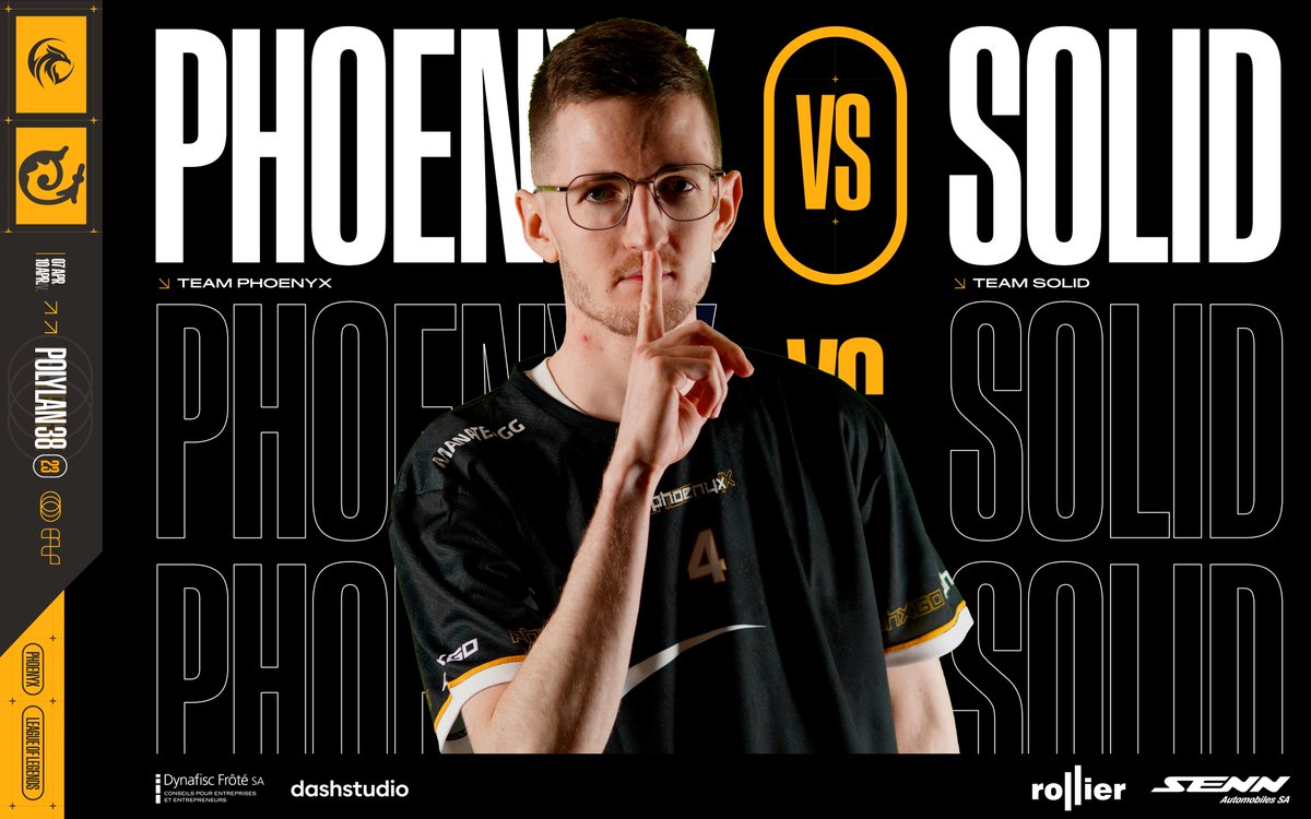 On commence la journée avec le premier match : 

PHX Crimson vs <a href="/TeamSolidCH/">Team Solid</a> sur League of Legends

twitch.tv/phoenyxtv

#PHXGO 🔥🦅