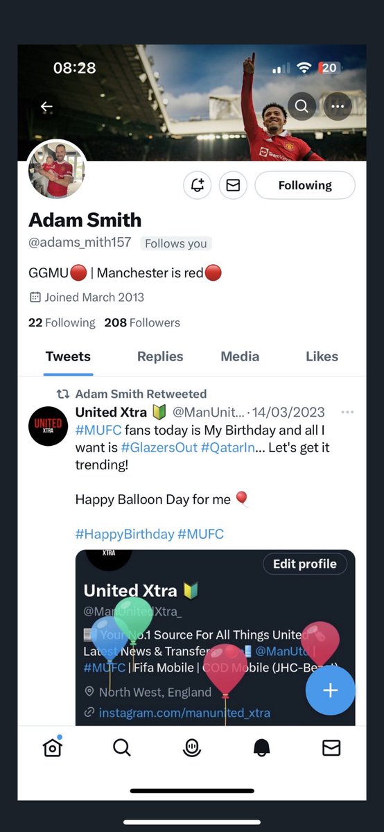 jthemmings's tweet photo. Anybody following or communicating with this prick, it’s not me. Apparently he’s “selling” tickets for united so presumably it’s a scam. If I had united tickets I’d be going to the game, not selling them. If you could all report him &amp; retweet that would be great #MUFC https://t.co/ZkxftbOsya