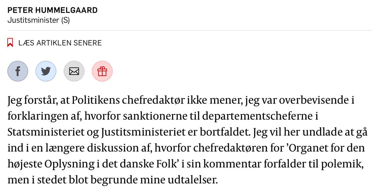 Altså, når jeg er færdig med min polemiske indledning. 

Alt godt

Selvjustitsministeren

#ats