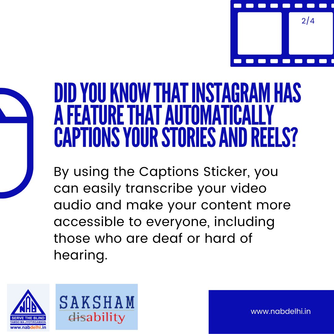 nabdelhionline's tweet photo. Did you know that Instagram has a feature that automatically captions your Stories and Reels?
.
.
#nabd #nabdelhi #instagram #reel #instagramstories #instareel #caption #Accessibility #InstagramAccessibility #CaptionSticker https://t.co/cIc0BRuqwJ