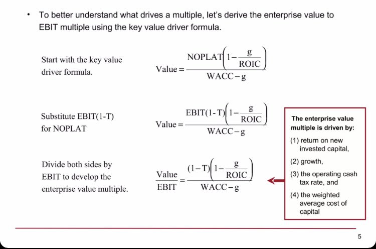 AleksanderEde's tweet photo. @W_Scott_Griffin You’re calculating ev/nopat, not ev/ebit i.e you’re not adjusting for differences in cash taxes between companies, which ofc impact valuation https://t.co/aKvLxvztFL