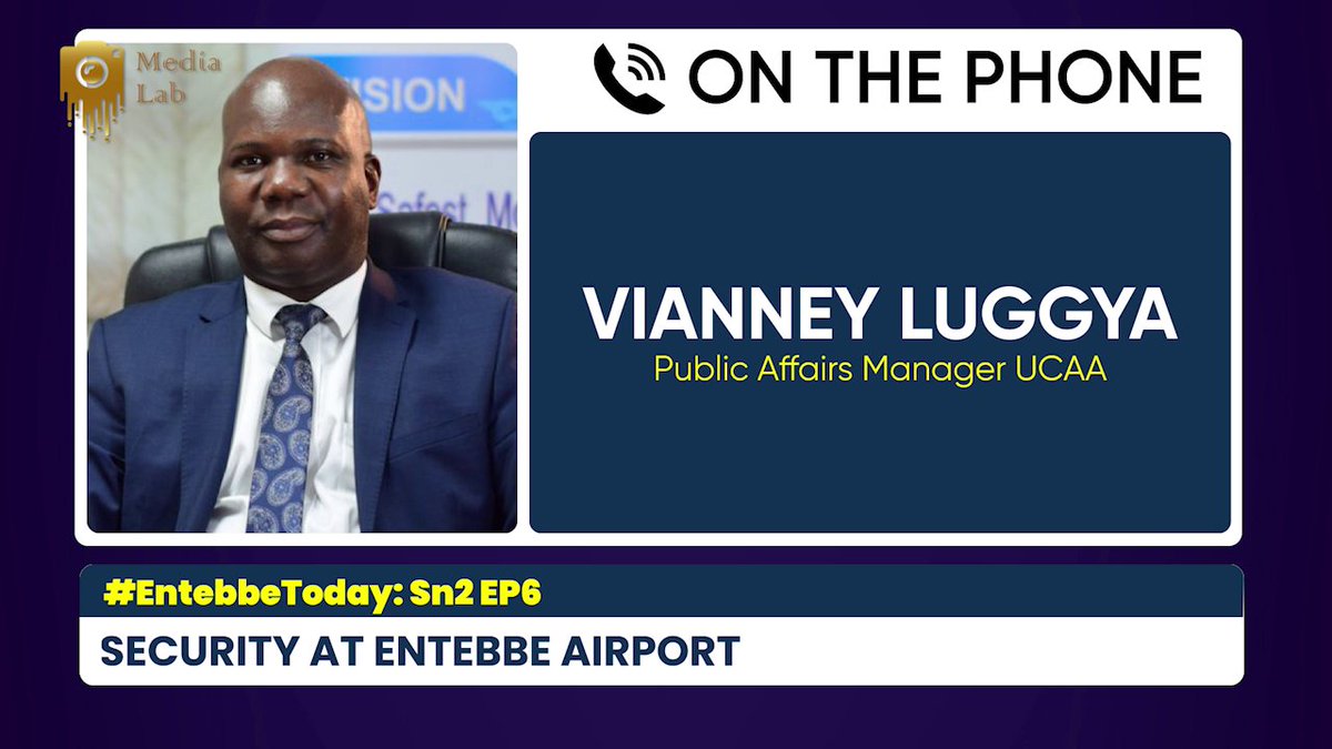 MediaLabEntebbe's tweet photo. #StreamingNow: Catch our latest episode of Entebbe Today via our YouTube channel.
Our studio panel is joined by two other experts on the phone to discuss the state of security at Entebbe International Airport. #MediaLabEntebbe
Watch: https://t.co/I2weSCWjMS https://t.co/1DBg4n7GGm