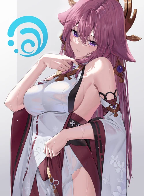 濡れ濡れ八重神子〜#原神 #八重神子 #GenshinImpact 