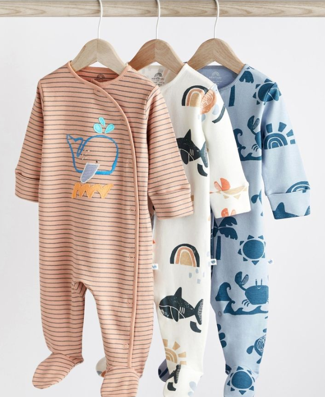 Having a whale of a time in these soft and cosy sleepsuits 🥰🐳

#Next